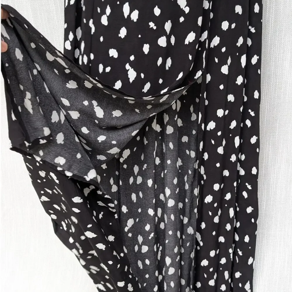 NWT Bardot Millie Black Abstract Spot Short Sleeve Midi Maxi Dress, size 6/S - Picture 6 of 10